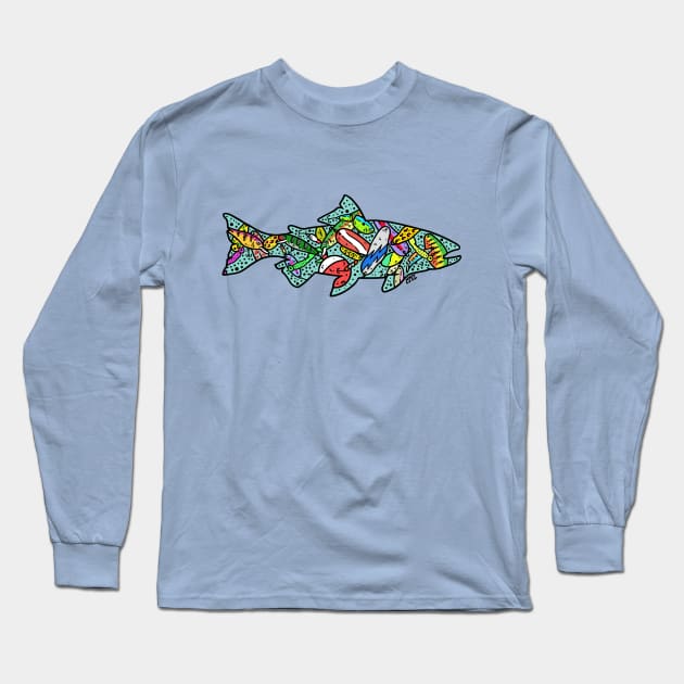 Gone Fishing Long Sleeve T-Shirt by CharlieWizzard